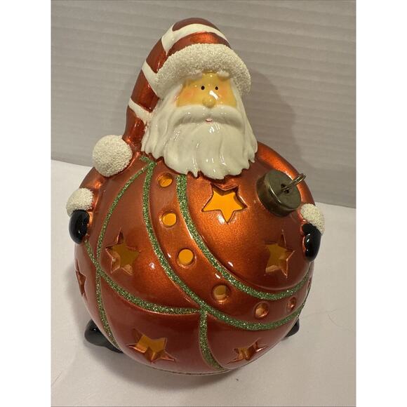 Home Reflections Santa Ornament Figure Luminary Color Changing LED By QVC NEW - Picture 2 of 15